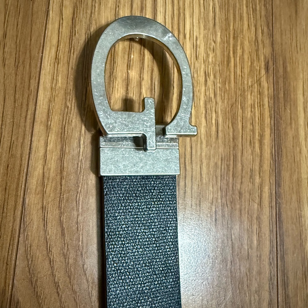 Guess Silver and Black Men's Belt